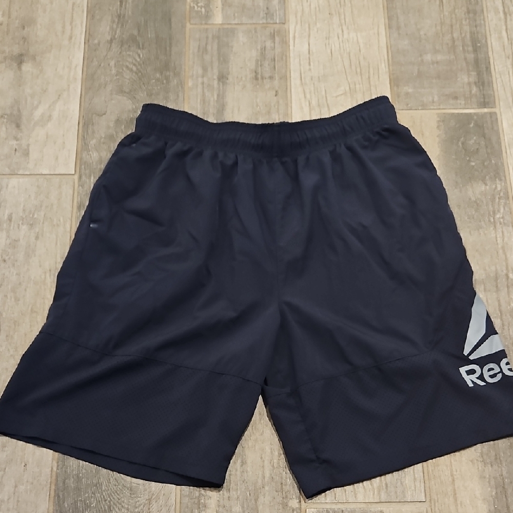 Reebok Men's Dark Blue Athletic Shorts